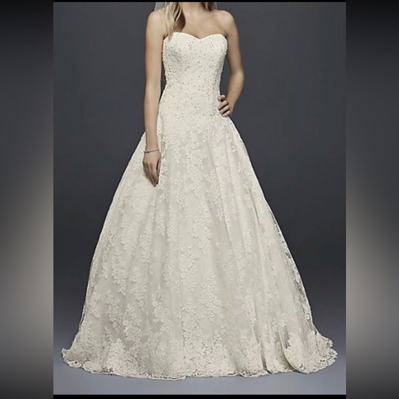 David's Bridal Dresses & Skirts - David’s Bridal Allover Beaded Ball Gown Wedding Dress
STYLE# WG3841
